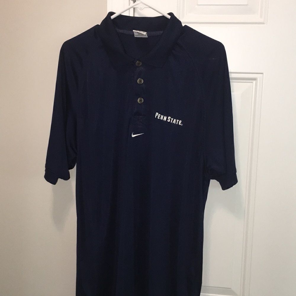 vintage Nike Penn state psu nittany lions team model polo golf shirt L retro